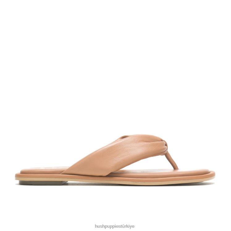 kadınlar çöl ten rengi deri Hush Puppies emily ayak direği sandalet X268F4