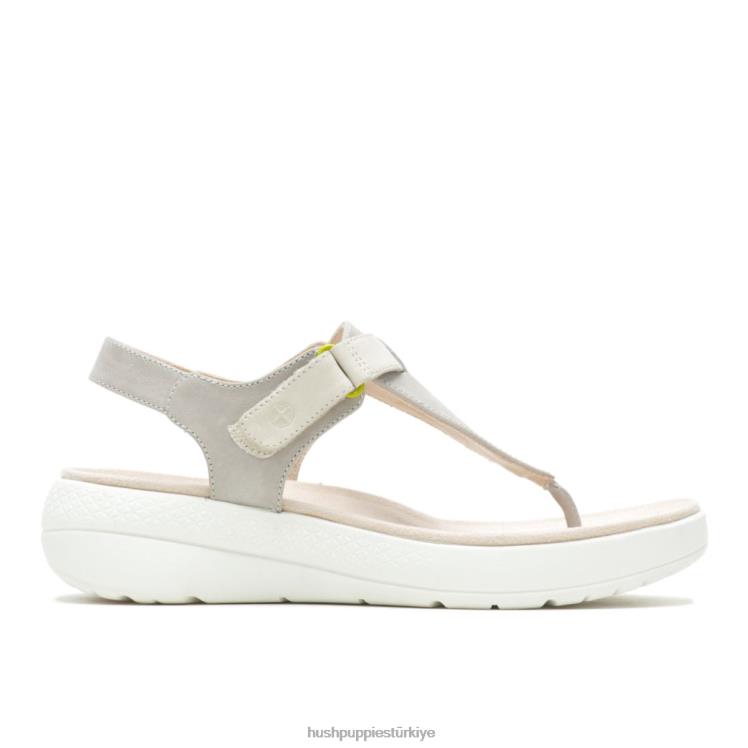kadınlar soğuk gri nubuk Hush Puppies ayak direği sandaleti nefes al X268F36