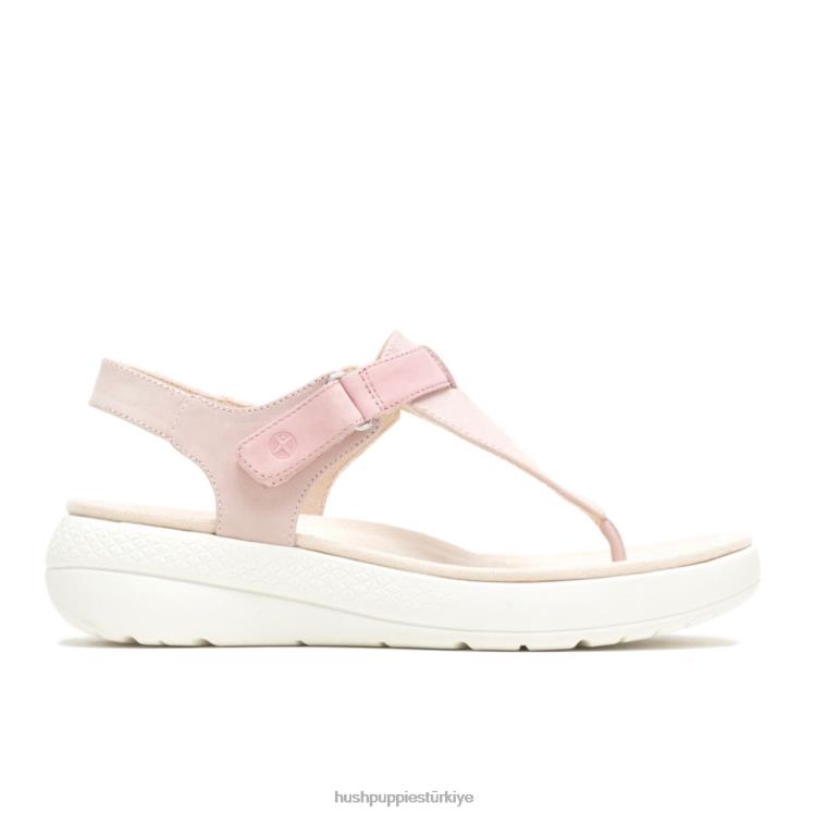 kadınlar tozlu pembe nubuk Hush Puppies ayak direği sandaleti nefes al X268F38