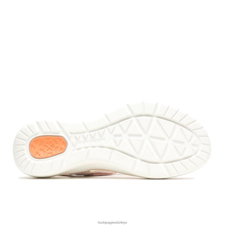 kadınlar tozlu pembe nubuk Hush Puppies ayak direği sandaleti nefes al X268F38