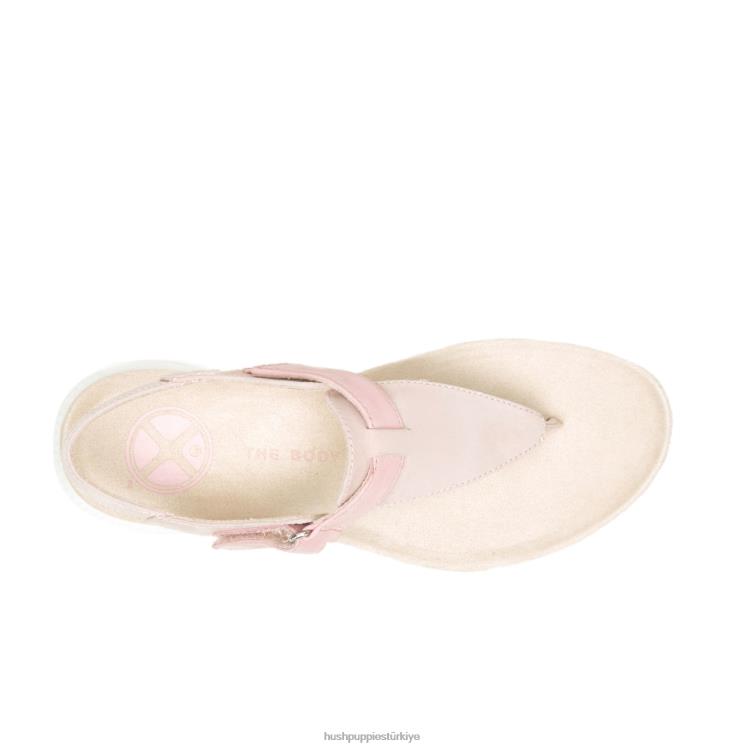 kadınlar tozlu pembe nubuk Hush Puppies ayak direği sandaleti nefes al X268F38