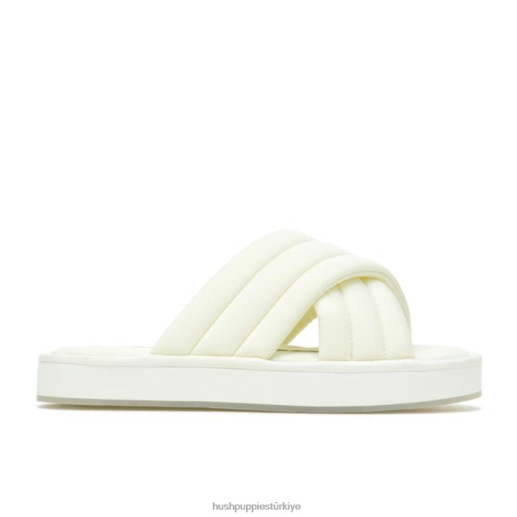kadınlar vanilyalı krema Hush Puppies güneş slayt sandalet X268F23