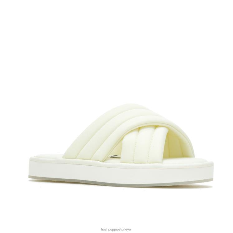 kadınlar vanilyalı krema Hush Puppies güneş slayt sandalet X268F23