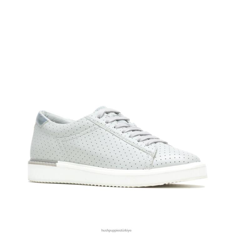 kadınlar buhar grisi perf deri Hush Puppies sabine spor ayakkabı X268F141