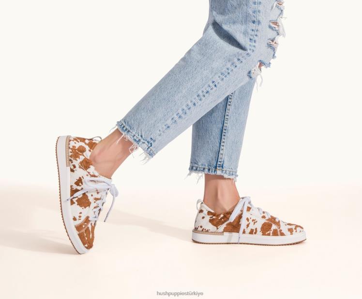 kadınlar inek baskı deri Hush Puppies ryann spor ayakkabı X268F111