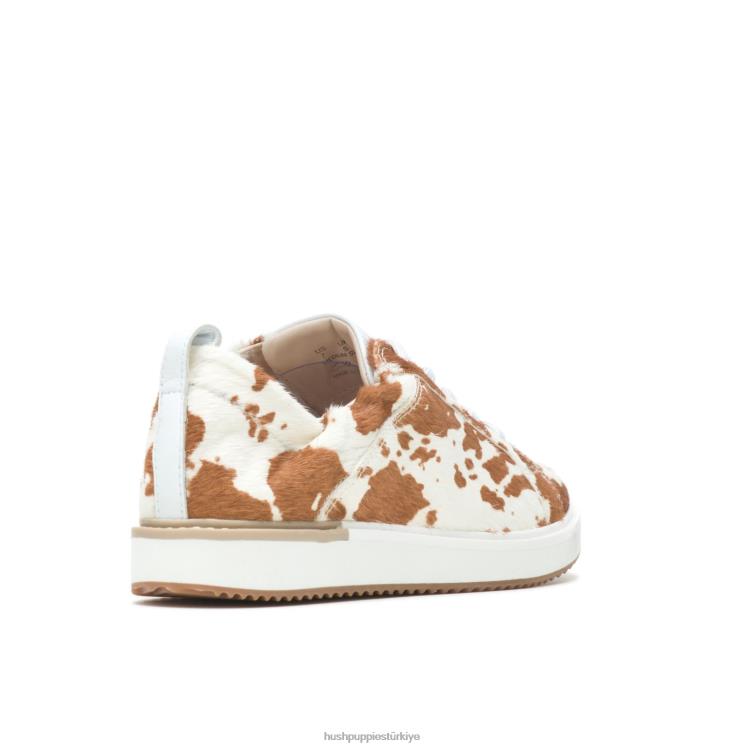 kadınlar inek baskı deri Hush Puppies ryann spor ayakkabı X268F111