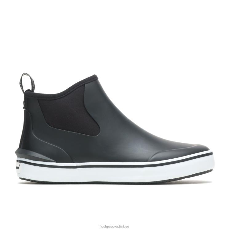 kadınlar koyu siyah Hush Puppies yağmur spor ayakkabı çizme X268F149