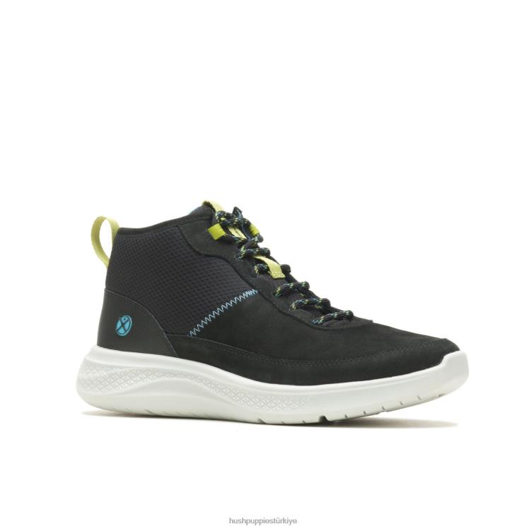 kadınlar koyu siyah nubuk Hush Puppies chukka'yı yükseltmek X268F128