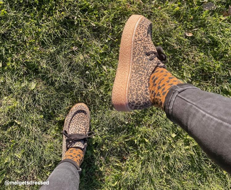 kadınlar leopar süet Hush Puppies köprü X268F136