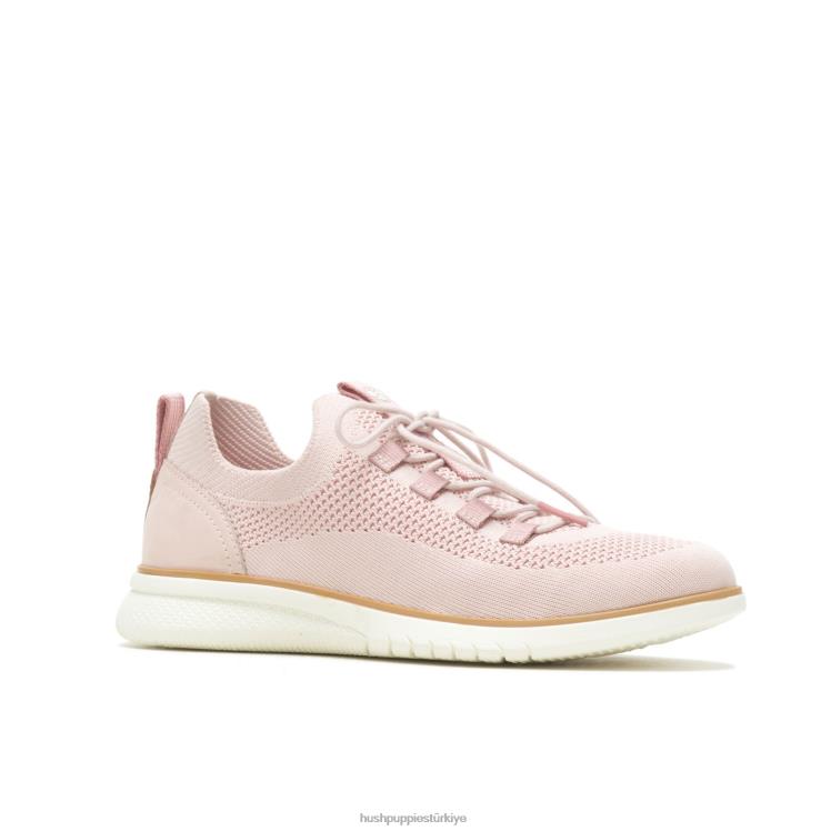kadınlar tozlu pembe Hush Puppies advance örgü bağcıklı spor ayakkabı X268F109
