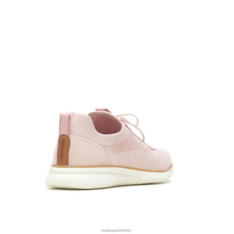 kadınlar tozlu pembe Hush Puppies advance örgü bağcıklı spor ayakkabı X268F109