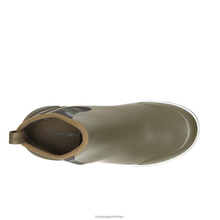 kadınlar zeytin kamuflajı Hush Puppies yağmur spor ayakkabı çizme X268F147