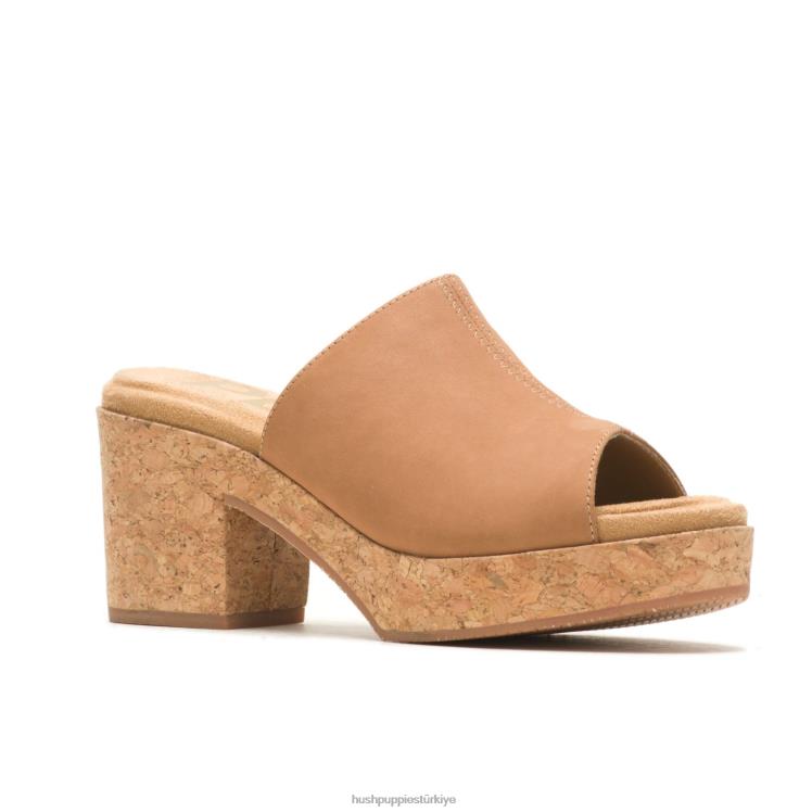 kadınlar derin bej nubuk Hush Puppies haşhaş slayt X268F8