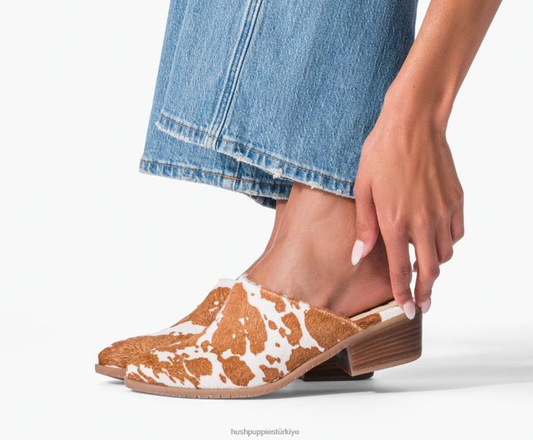 kadınlar koyu siyah deri Hush Puppies sienna katırı X268F95