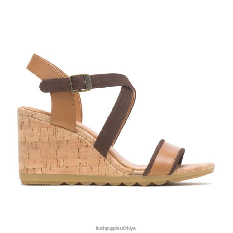 kadınlar çöl ten rengi deri Hush Puppies pekinez çeyrek askılı sandalet X268F107