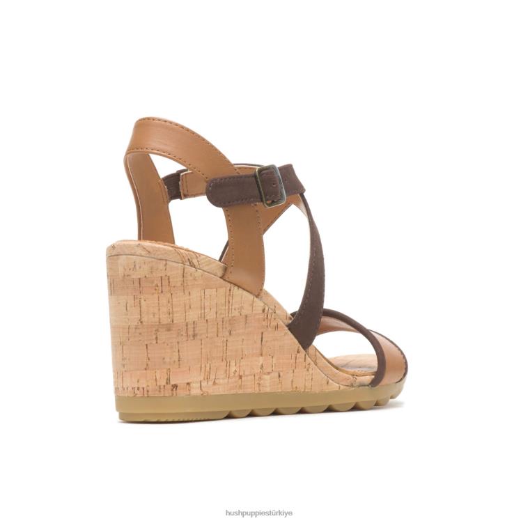 kadınlar çöl ten rengi deri Hush Puppies pekinez çeyrek askılı sandalet X268F107