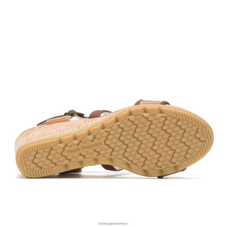 kadınlar çöl ten rengi deri Hush Puppies pekinez çeyrek askılı sandalet X268F107