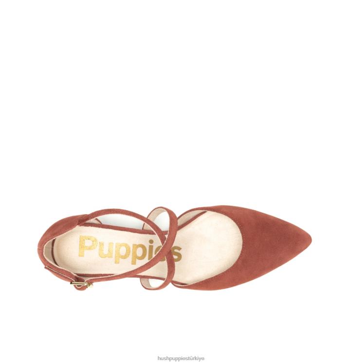 kadınlar tozlu gül süet Hush Puppies sofie çapraz pompa X268F101