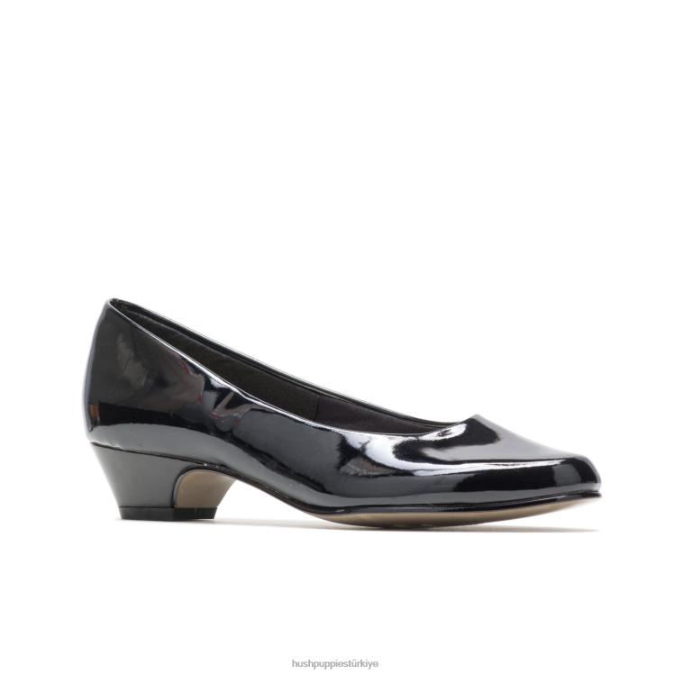 kadınlar Siyah patent Hush Puppies melek ii X268F206