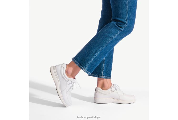 kadınlar beyaz deri Hush Puppies güç yürüteç X268F231