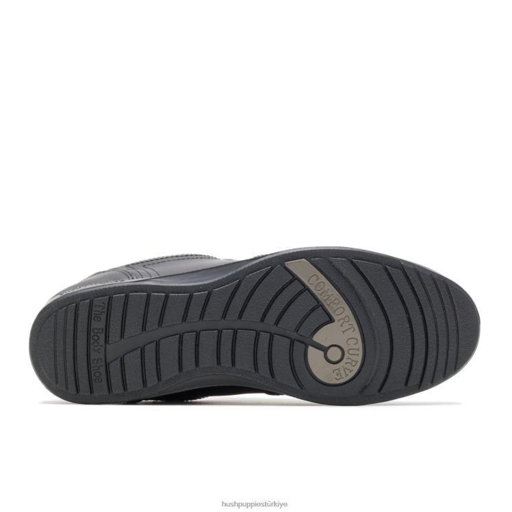 kadınlar siyah deri Hush Puppies klasik yürüteç X268F235