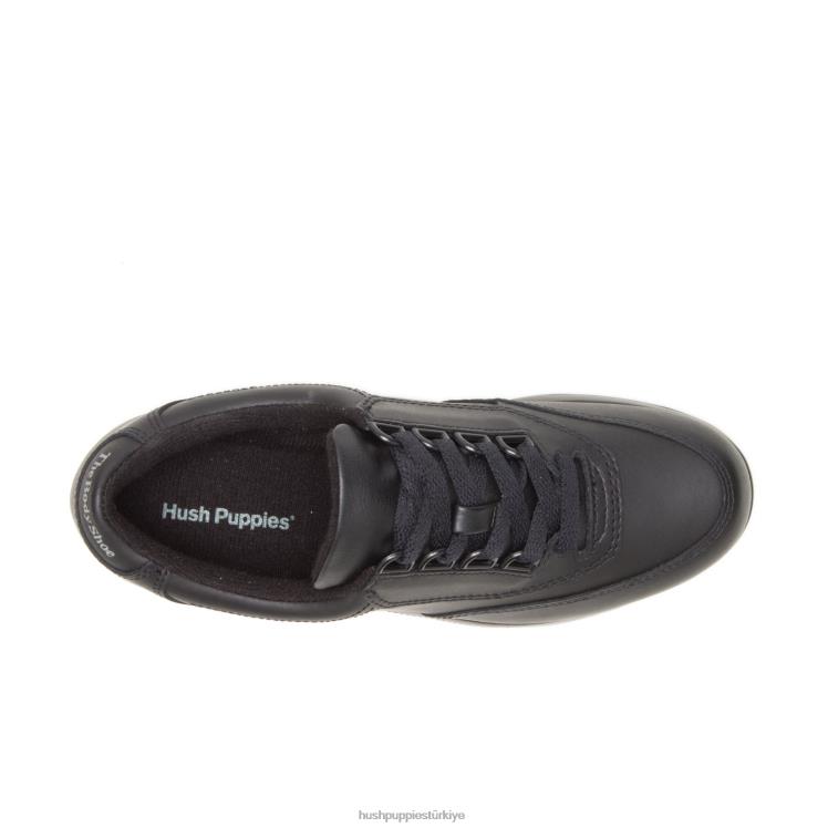 kadınlar siyah deri Hush Puppies klasik yürüteç X268F235