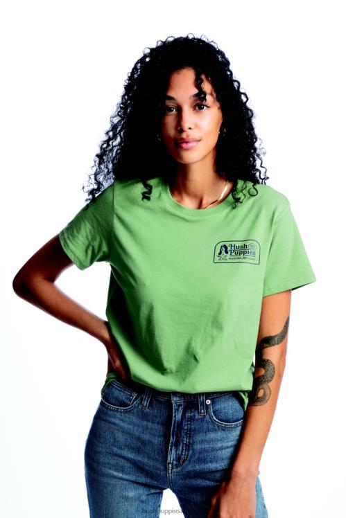 kadınlar tatlı adaçayı Hush Puppies retro basset hound grafik tee X268F239